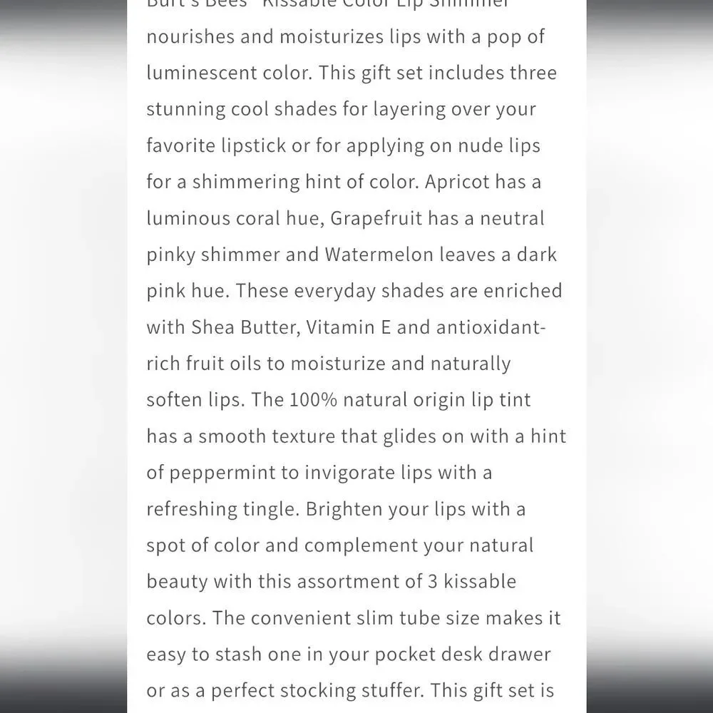 Burt's‎ Bees Kissable Color Cool Collection Holiday Gift Set